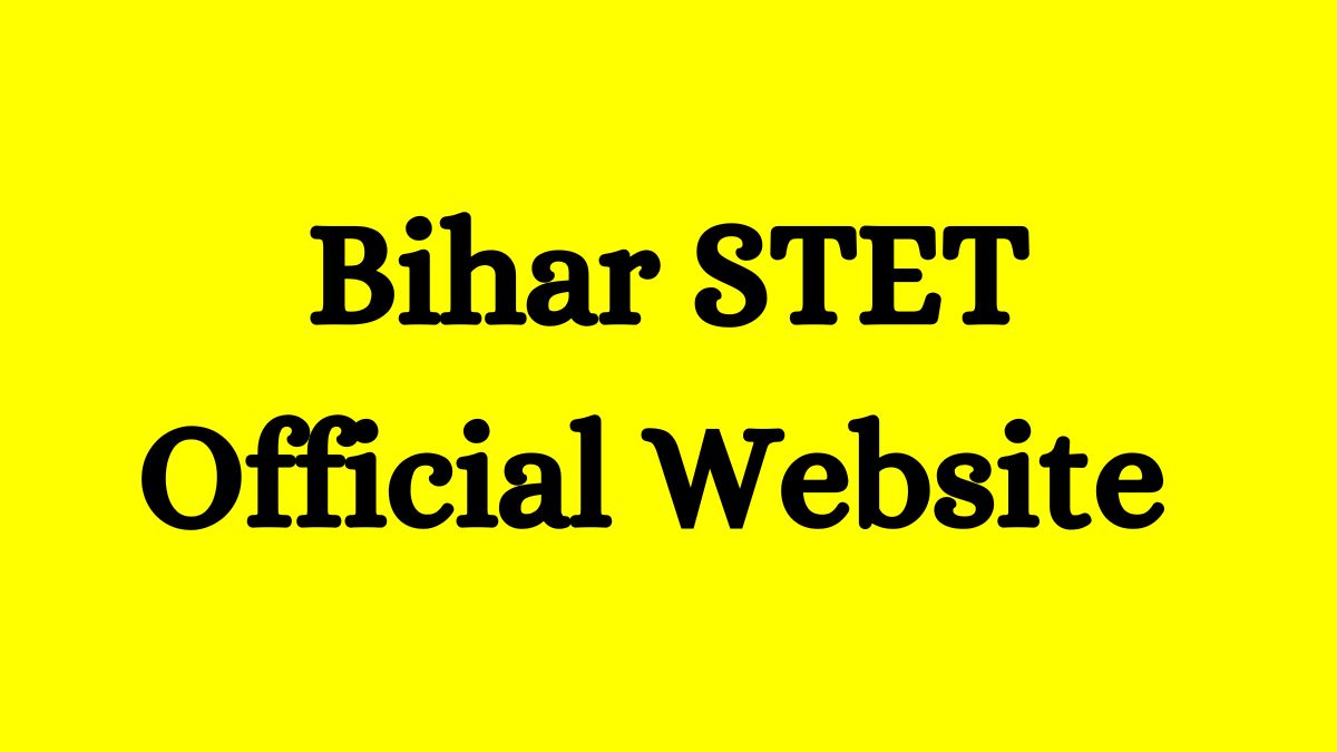 Bihar STET Official Website